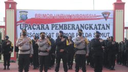 Kapolda Sumut Lepas 1 SSK Personil Brimob ke Polda Papua