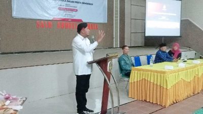 Bupati H. Achmad Fauzi Wongsojudo Hadiri Giat Sosialisasi Pemilu Di SMAN 1 Sumenep